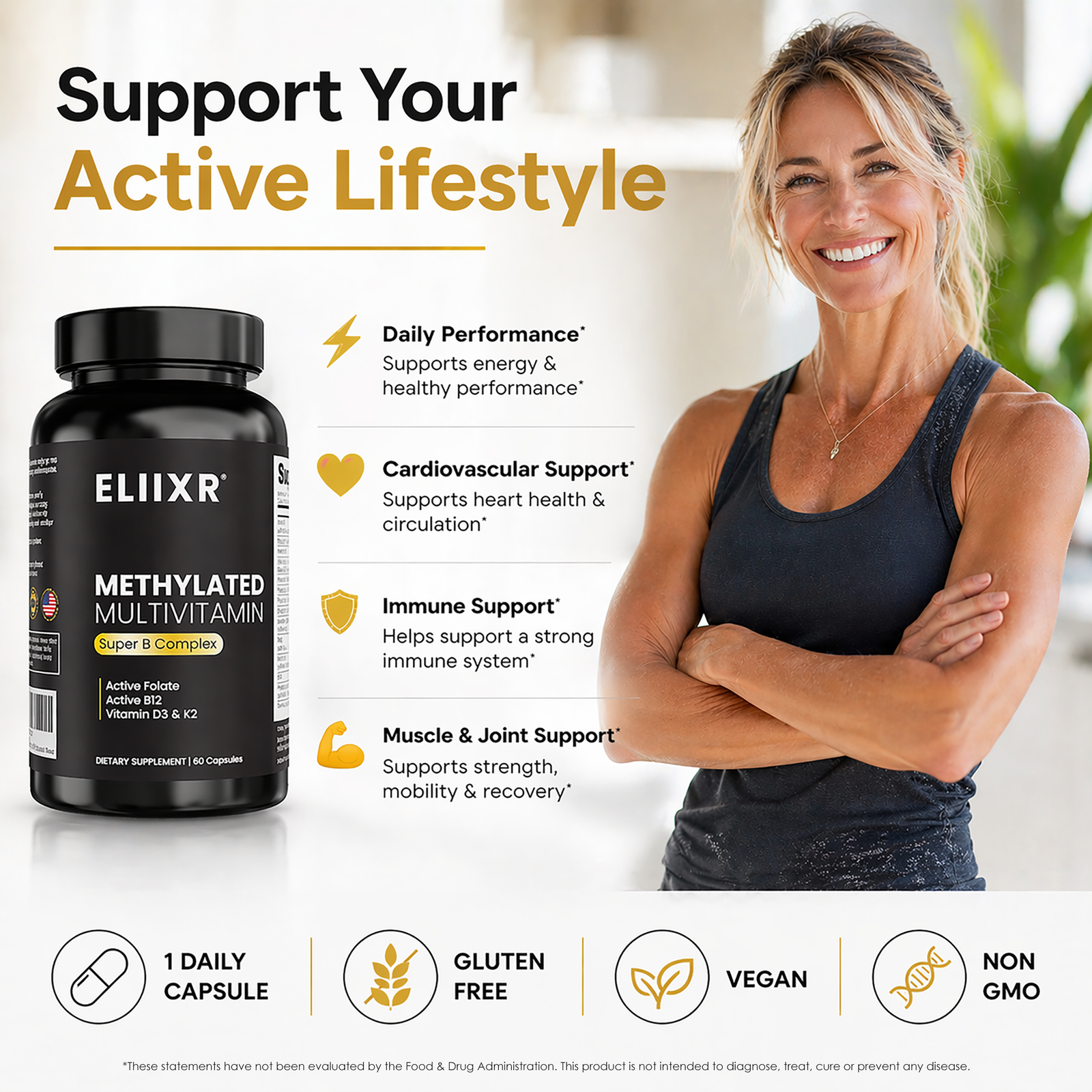 Eliixr Methylated Multivitamin 60-Day Supply