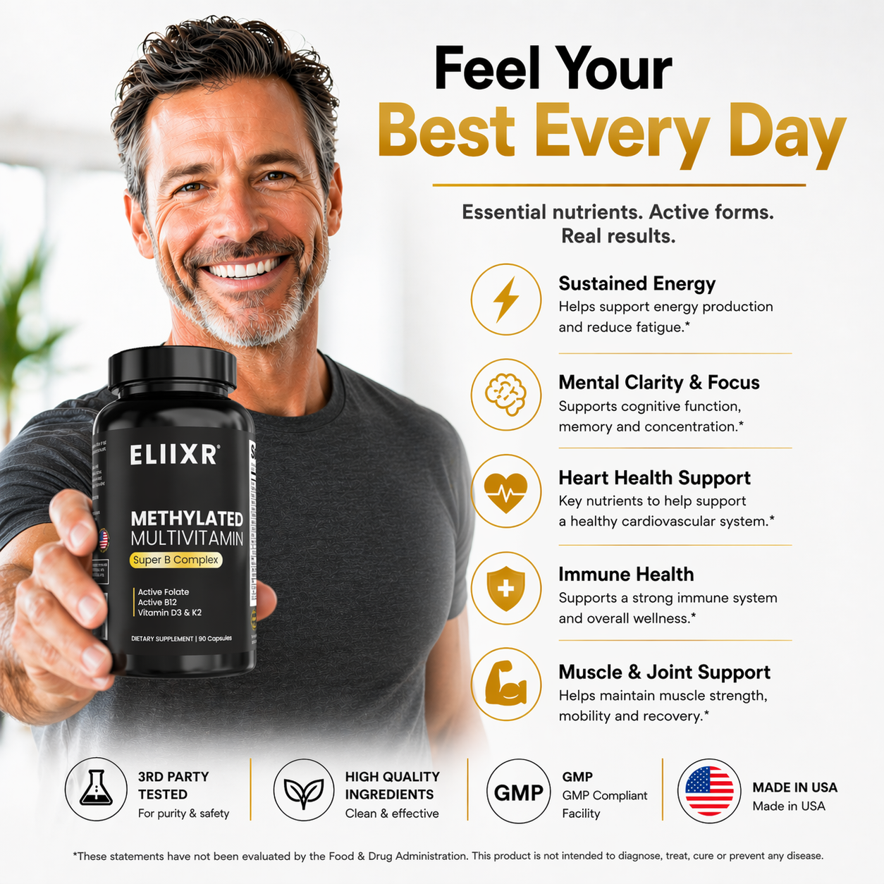 Eliixr Daily Essentials Multivitamin 90-Day Supply
