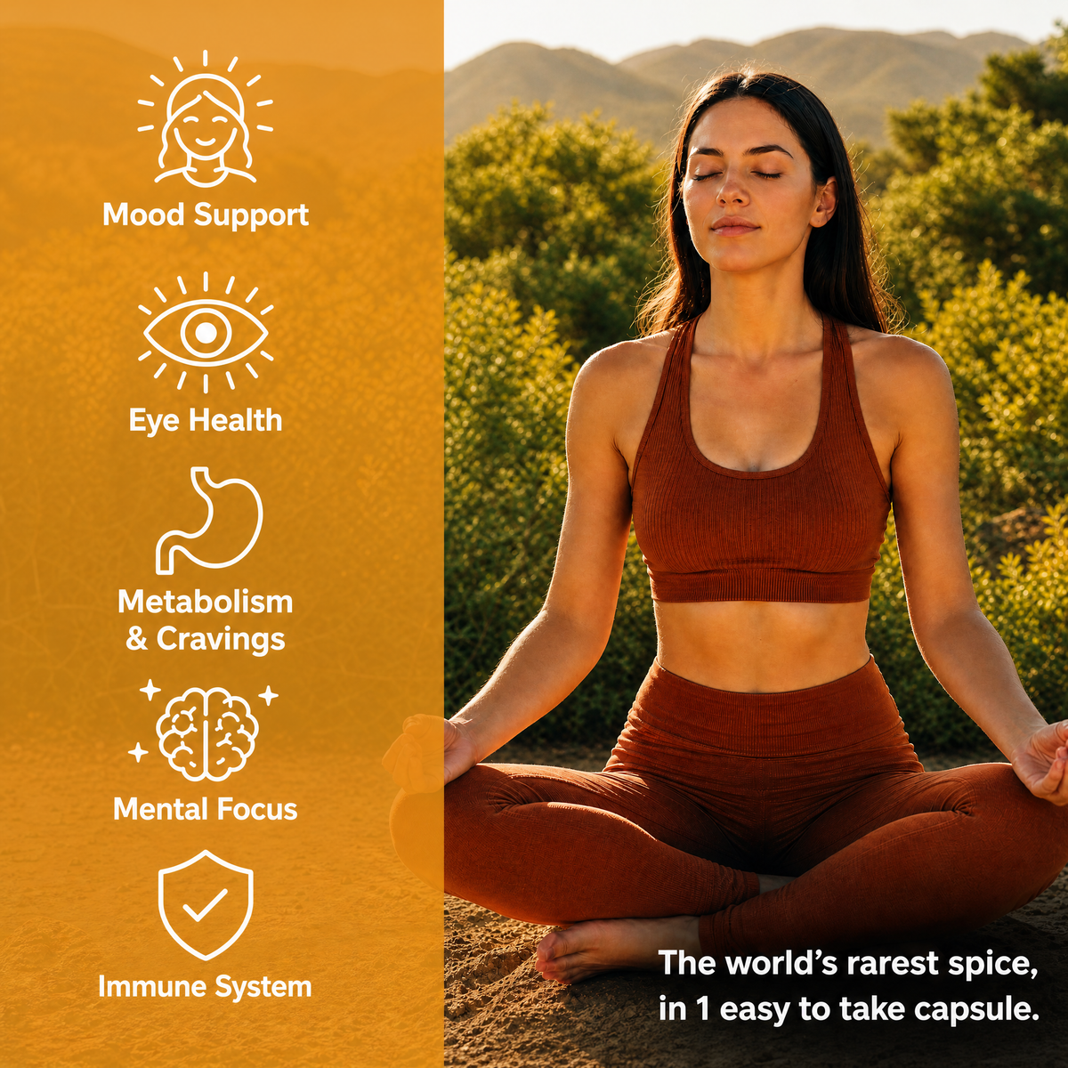 Eliixr Saffron Extract 88.5mg – Mood, Vision & Focus – 60 Capsules