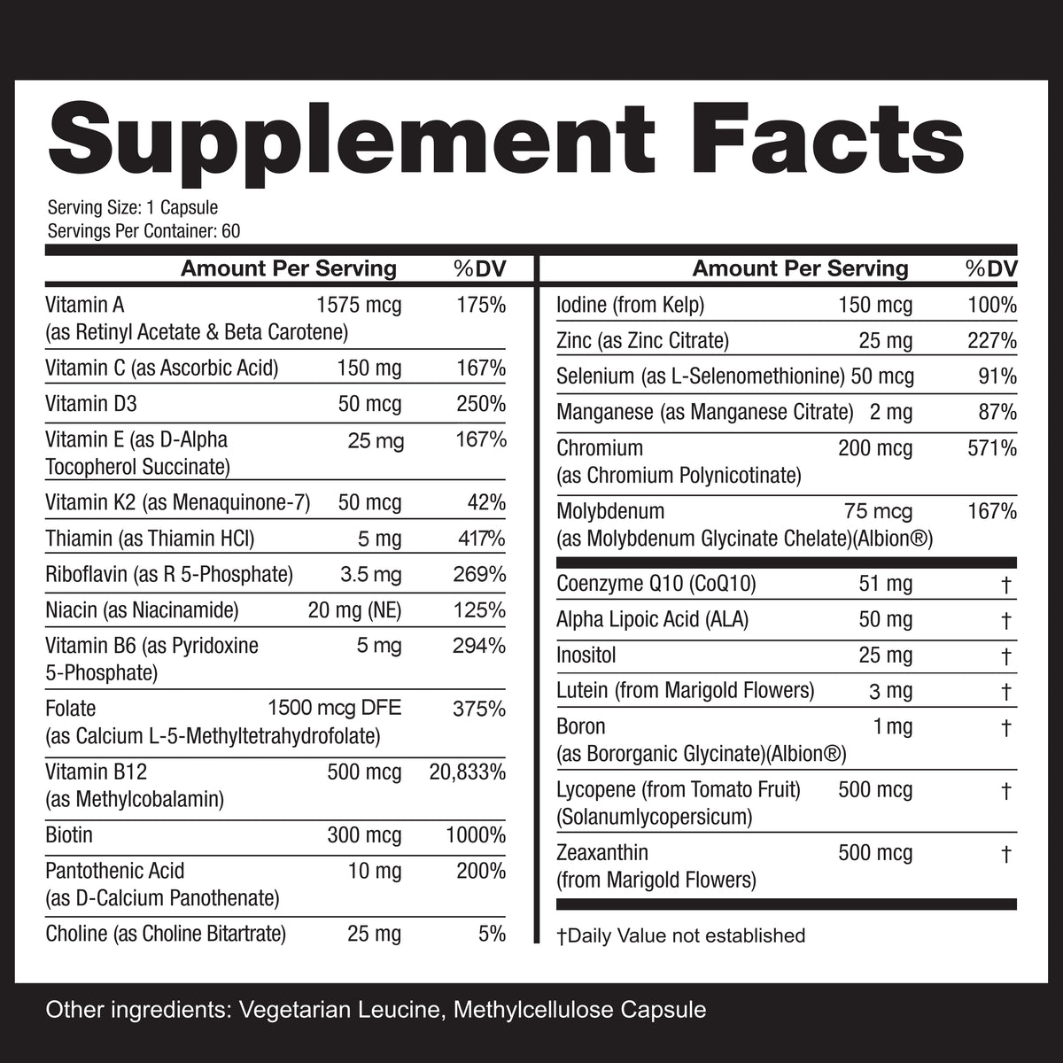Methylated Multivitamin 60-Day Supply