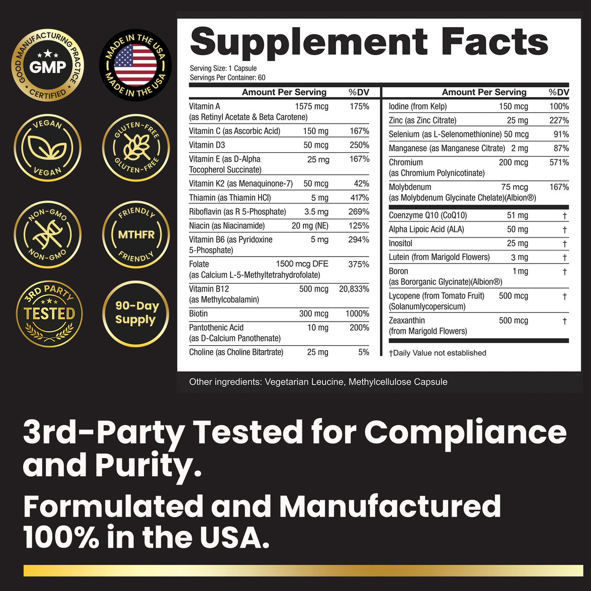 Eliixr Methylated Multivitamin 60-Day Supply