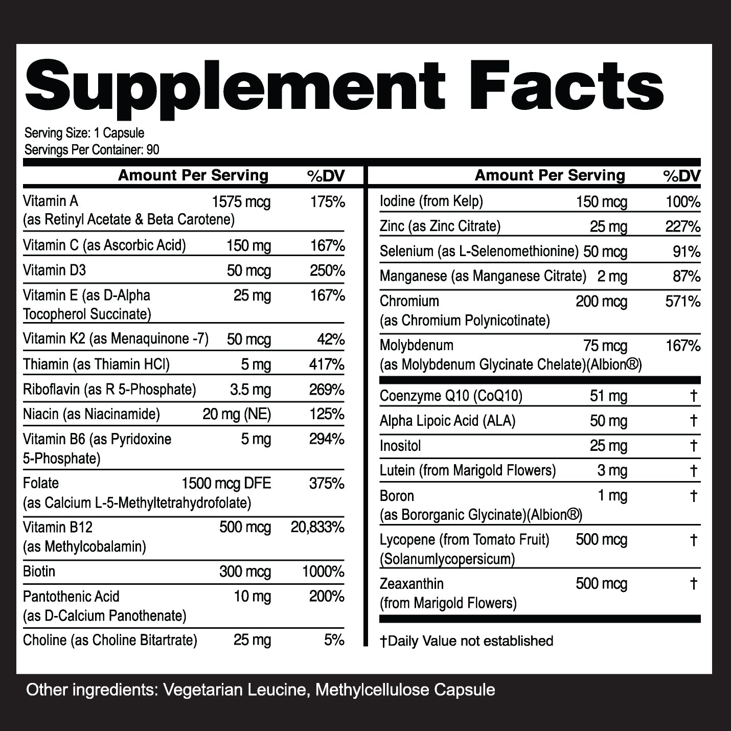 Methylated Multivitamin 90-Day Supply