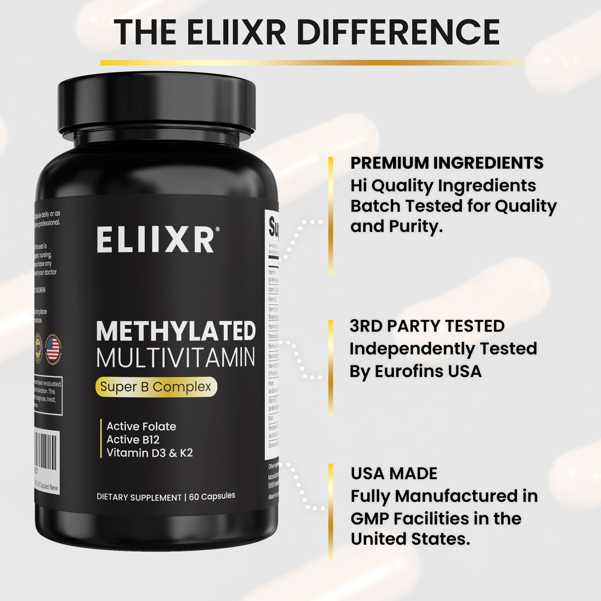 Eliixr Methylated Multivitamin 60-Day Supply